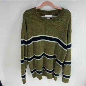Urban Outfitters Women's Striped Knitted Long Sleeve Pullover Sweater Size XL